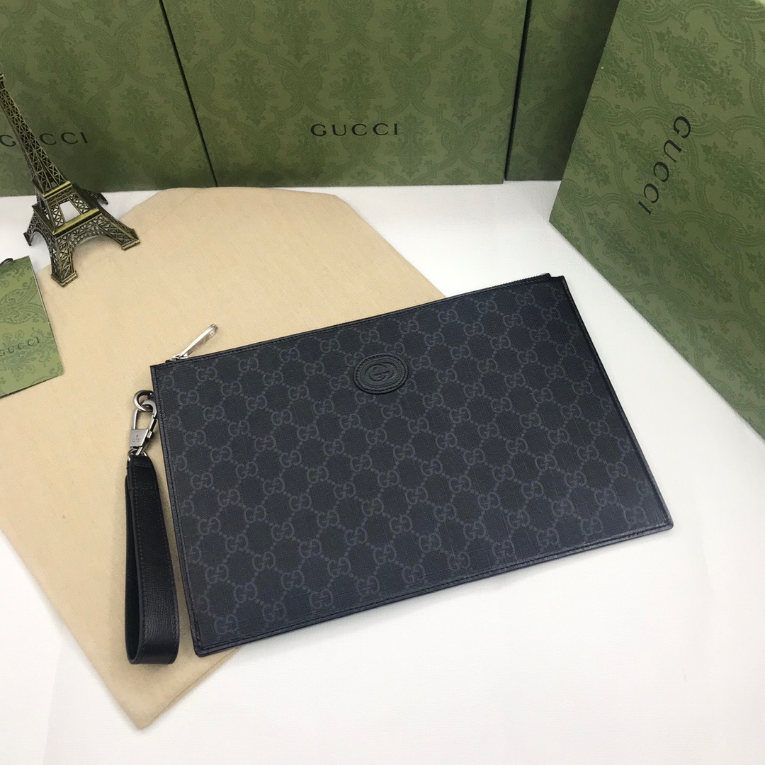 Gucci Pouch with Interlocking G Size 30.5*21*1.5cm Style 672953