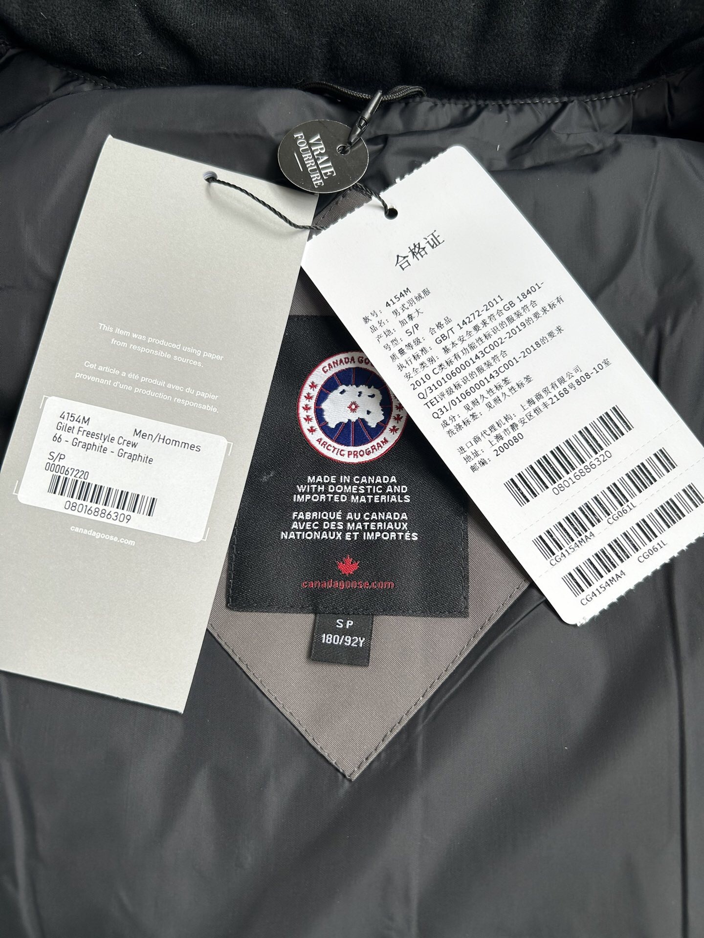 Canada Goose E20 Freestyle Vest-WD Men Winter Vest Size S-XXL