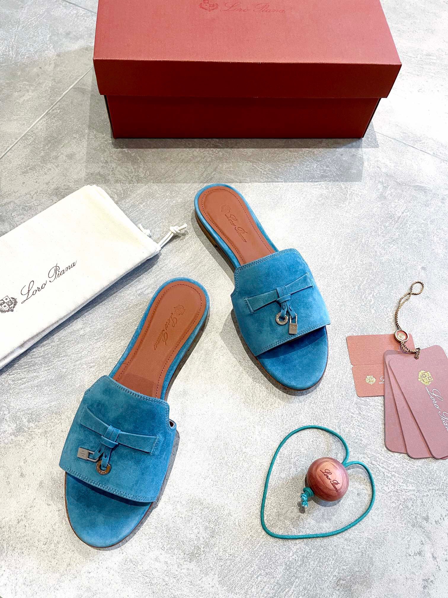 Loro Piana Charms Slipper Women Slippers Size 36-41