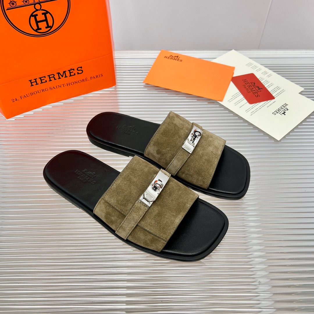 Hermes Gabriel Sandals Size 39-45 4-Color