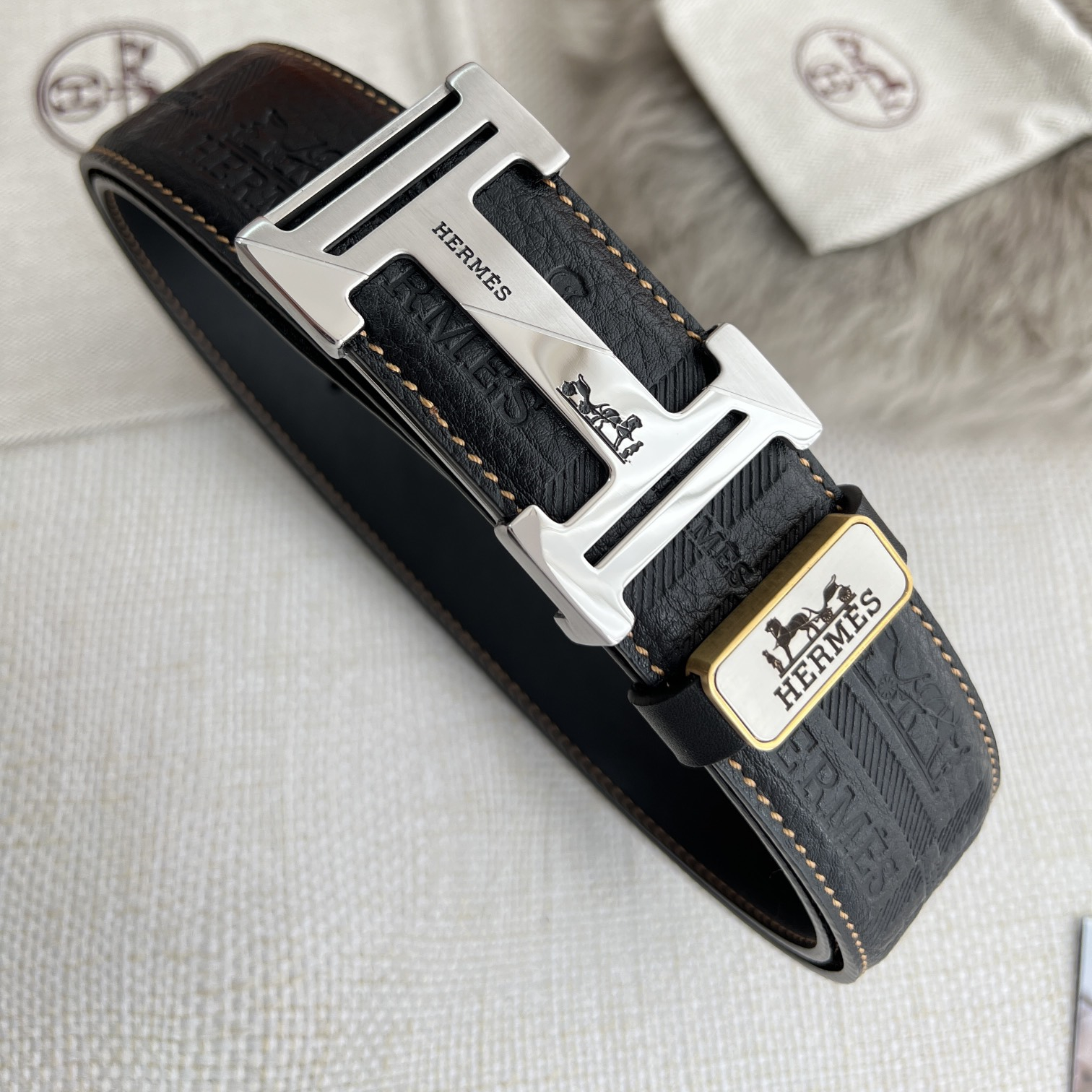 Hermes Mens Belt Width 3.8cm