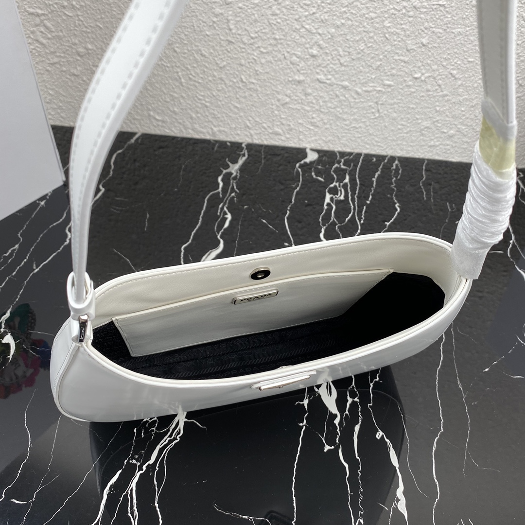 Prada 1BC499 Cleo Brushed Leather Women Shoulder Bags Size 27*22*6cm