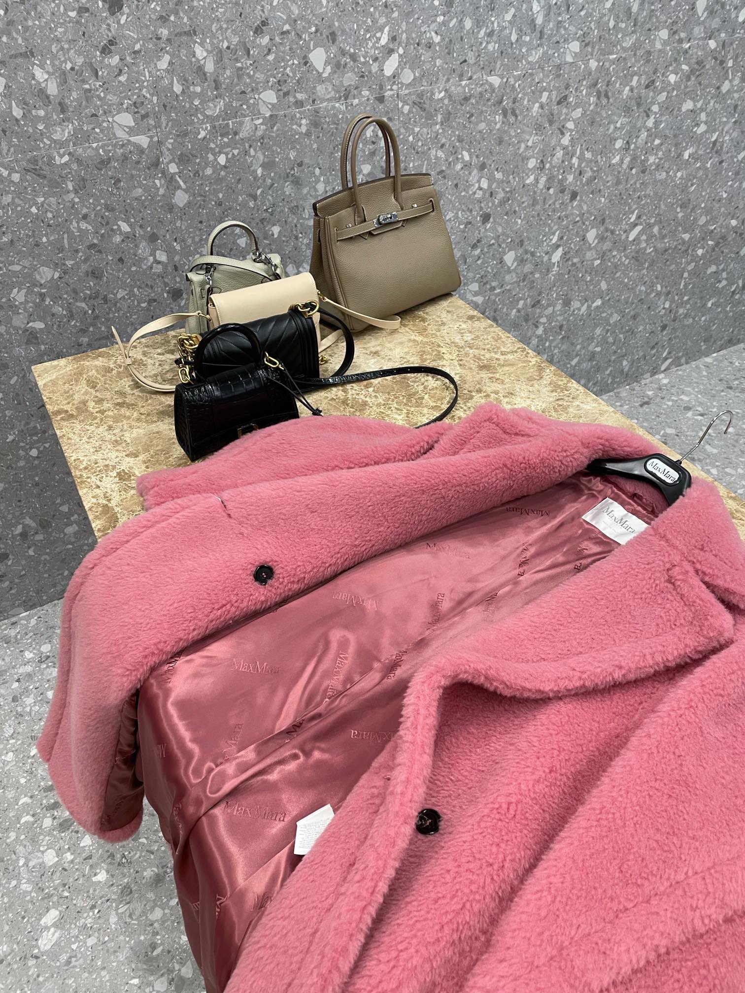 Max Mara Teddy fur long coat Size XS-M