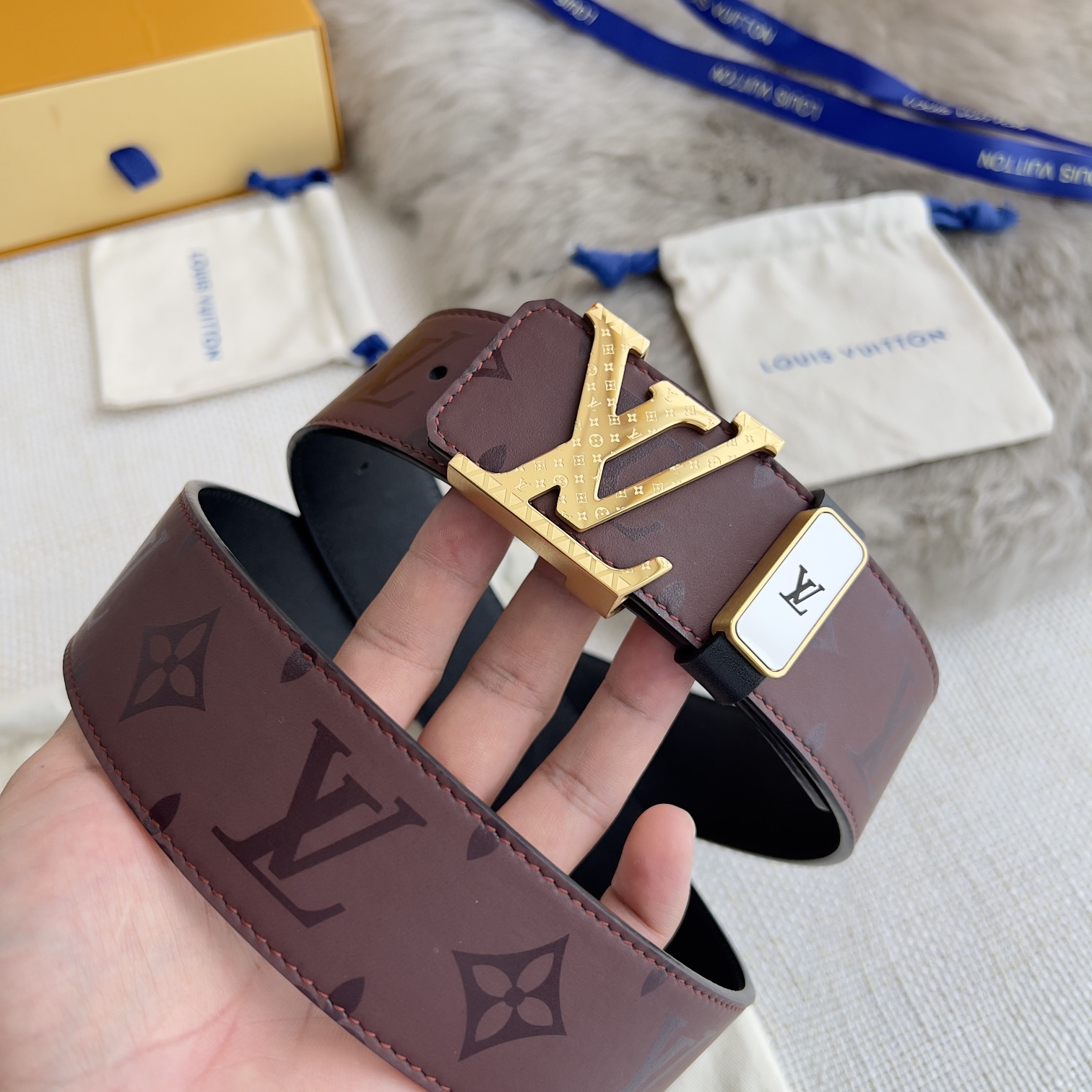 Louis Vuitton Mens Belt Width 3.8cm