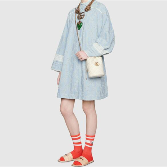 Gucci GG Marmont Bucket Women Shoulder Bags Size 17*13cm