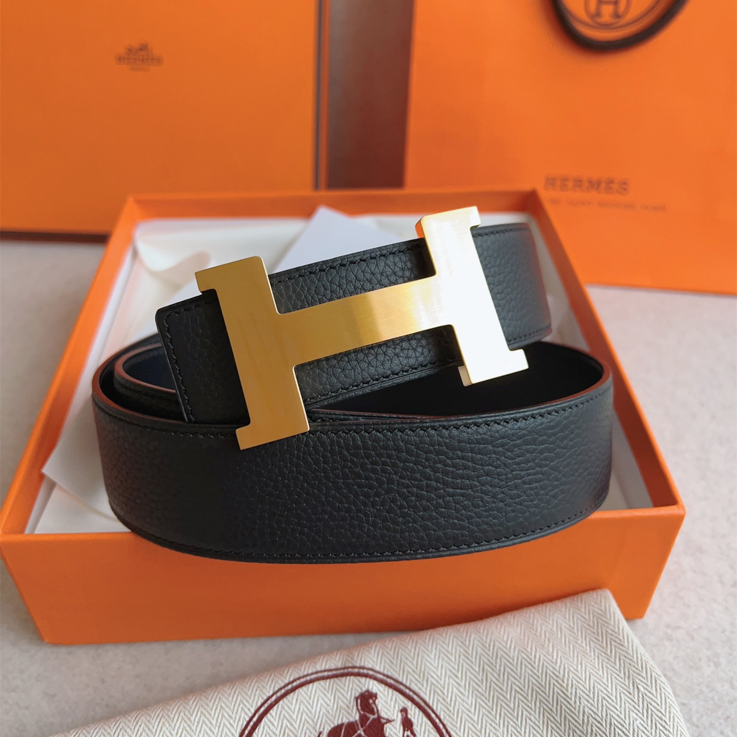 Hermes Mens Belt Width 3.8cm