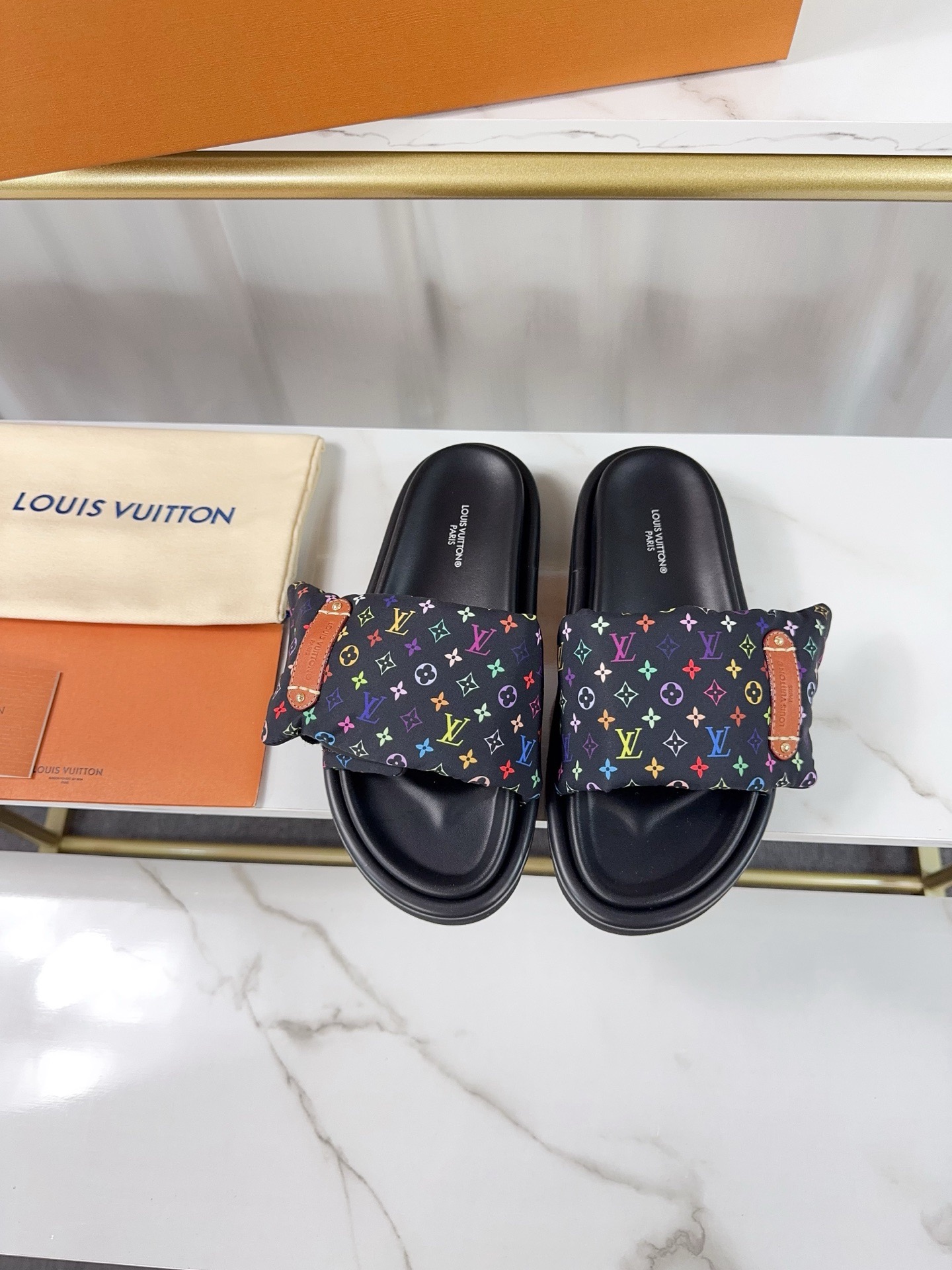 Louis Vuitton Pool Pillow Flat Comfort Slippers Size 36-46