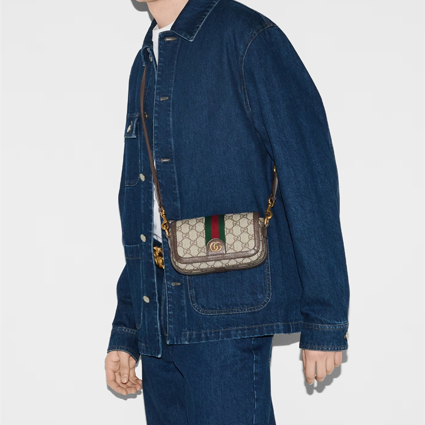 Gucci Ophidia Super-Mini Women Shoulder Bags Size 18.5*10*5.5cm