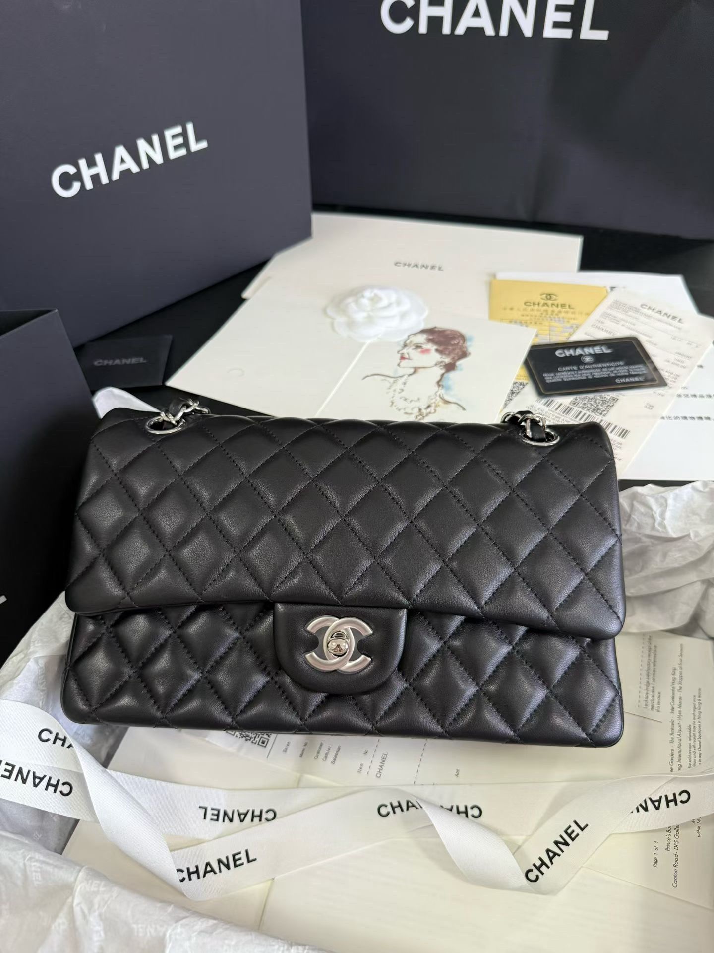 Chanel CF1112 Shoulder Bags Sheepskin 25cm