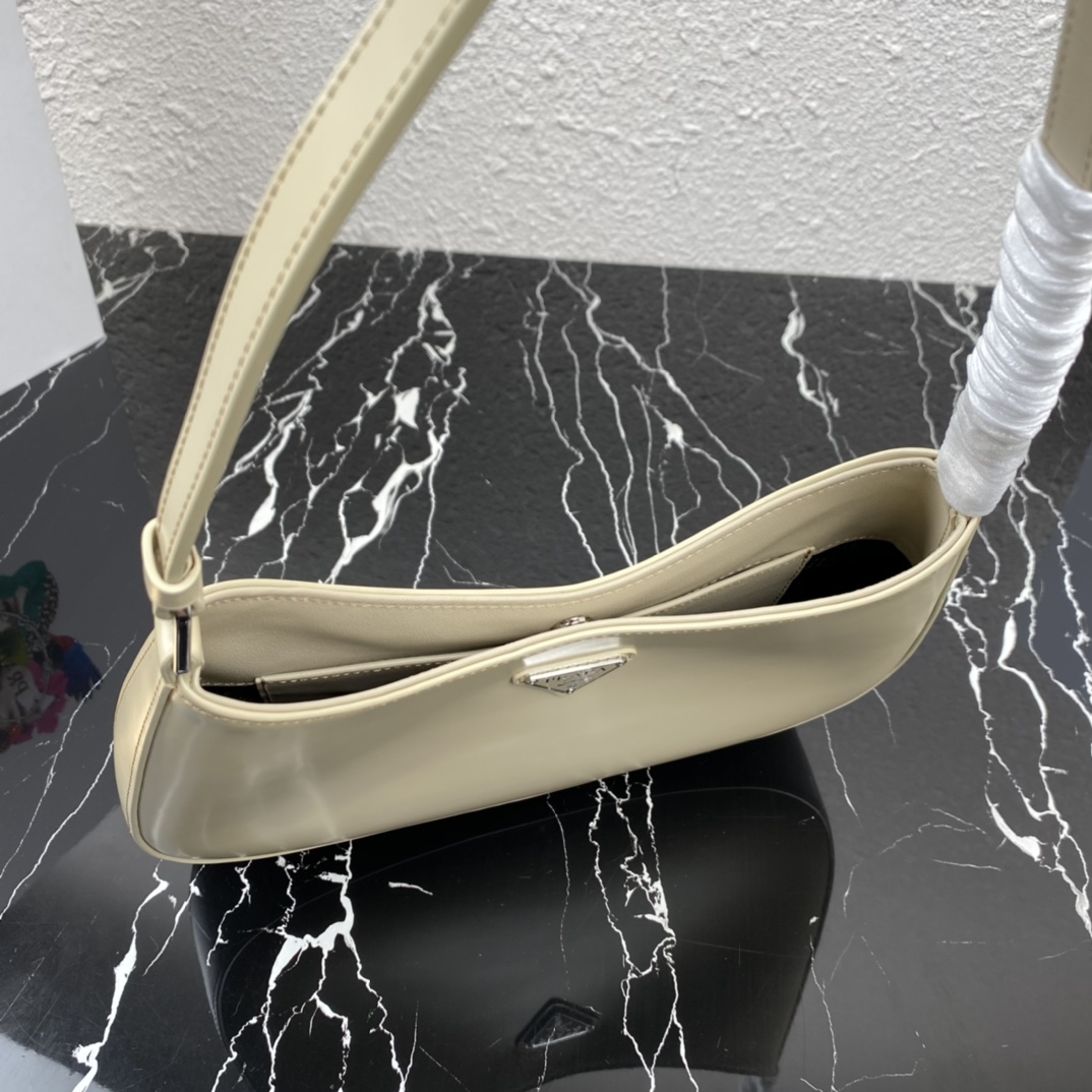 Prada 1BC499 Cleo Brushed Leather Women Shoulder Bags Size 27*22*6cm