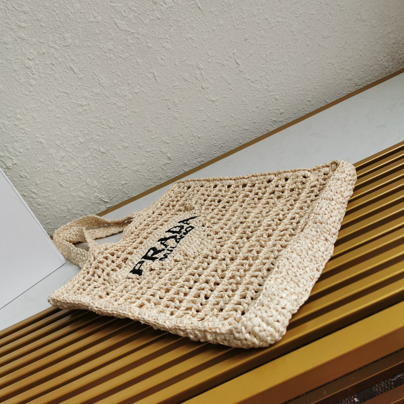 Prada 1BG393 Raffia Tote Shopping Bags Size 36*38*3cm