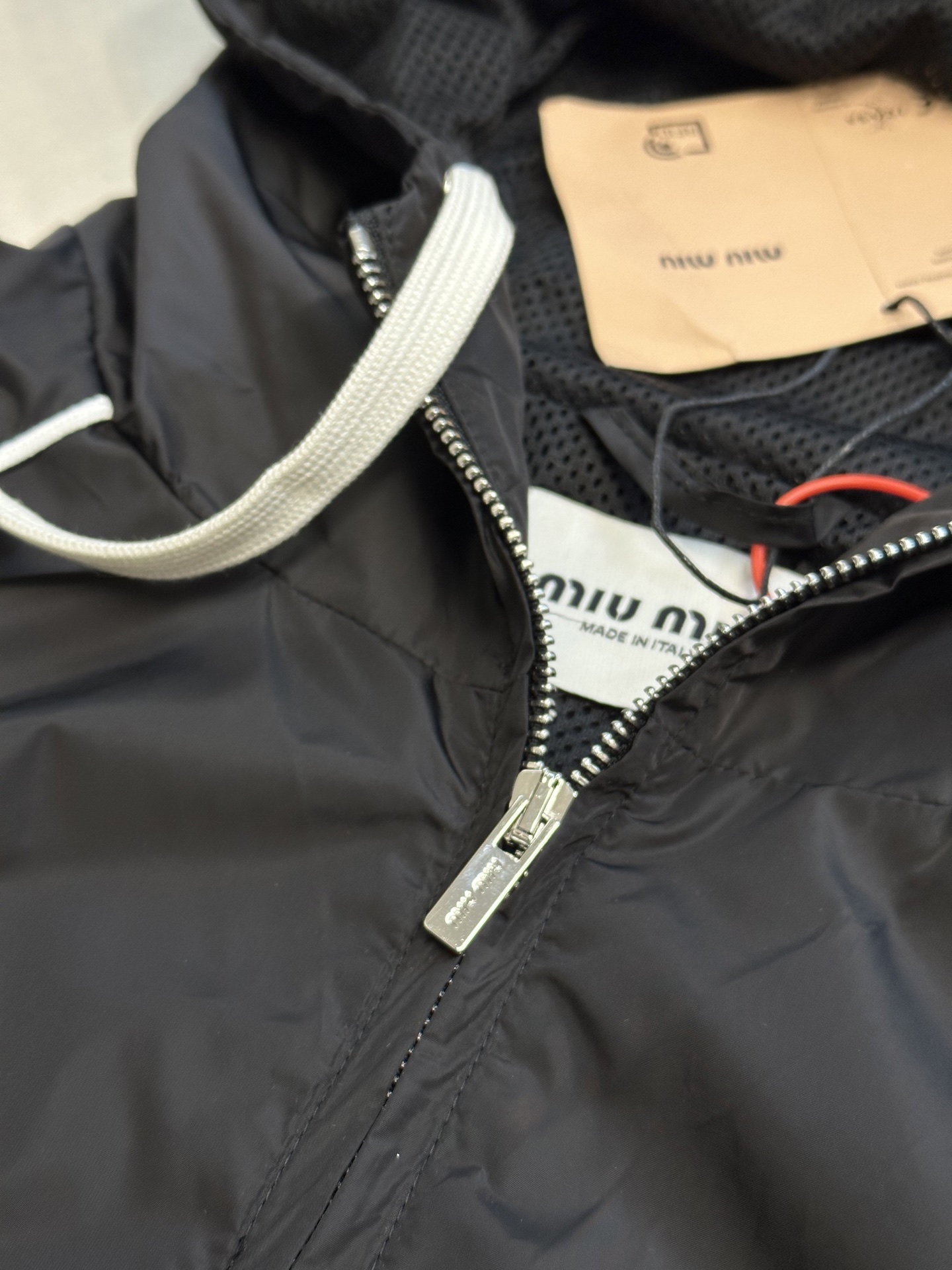 MiuMiu Nylon Zipper Hooded Jacket Size S-XL