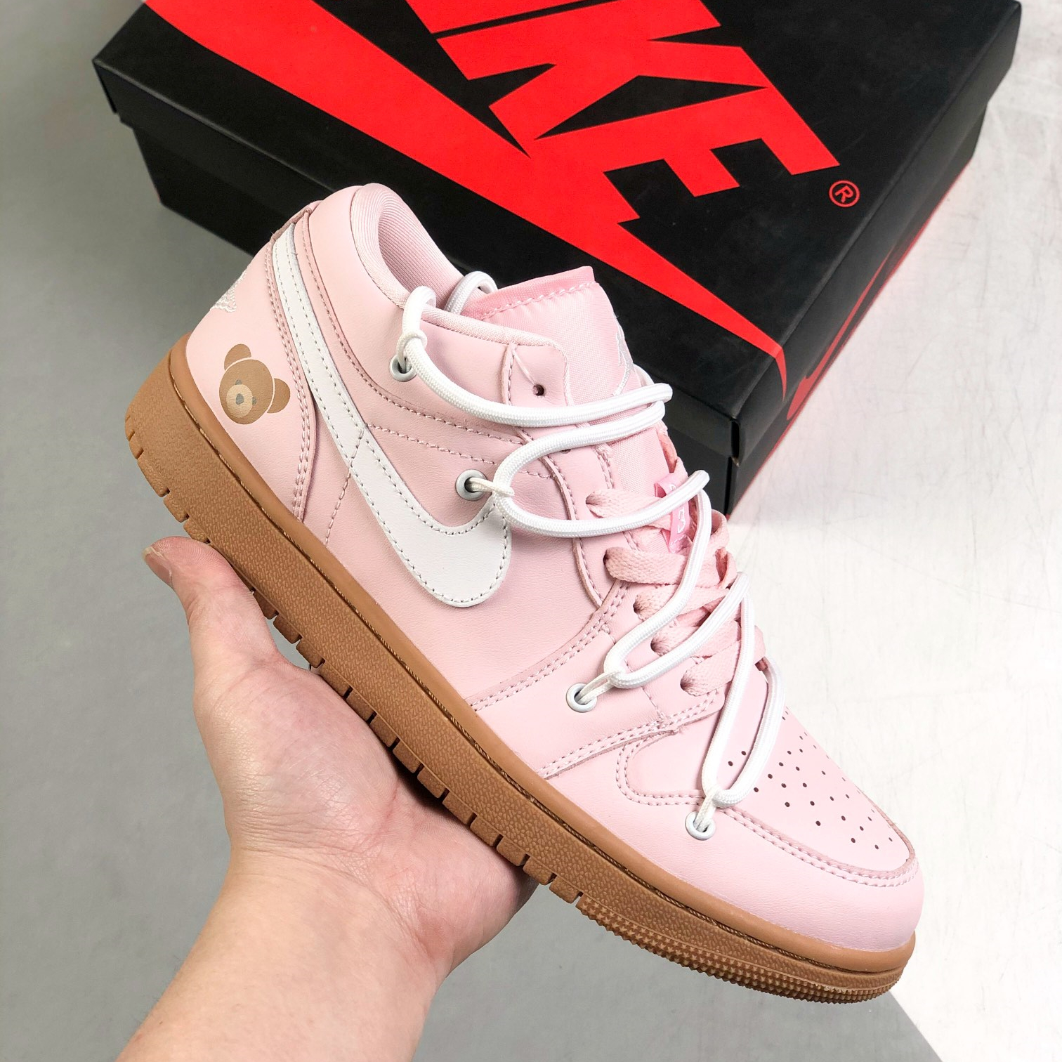 Nike Air Jordan 1 x OFF White Low Top Sneakers Shoes Gr. 36-46