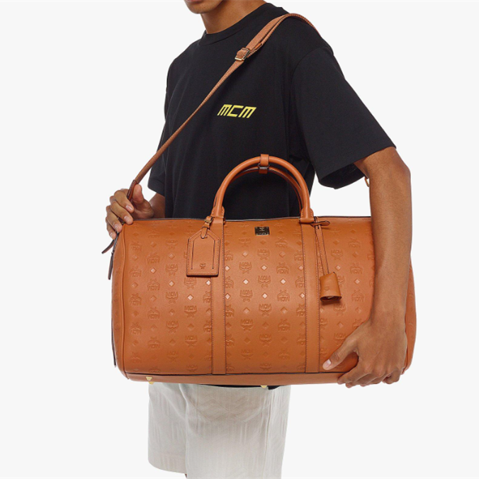 MCM Ottomar Weekender Travel Bags in Visetos Size 45cm