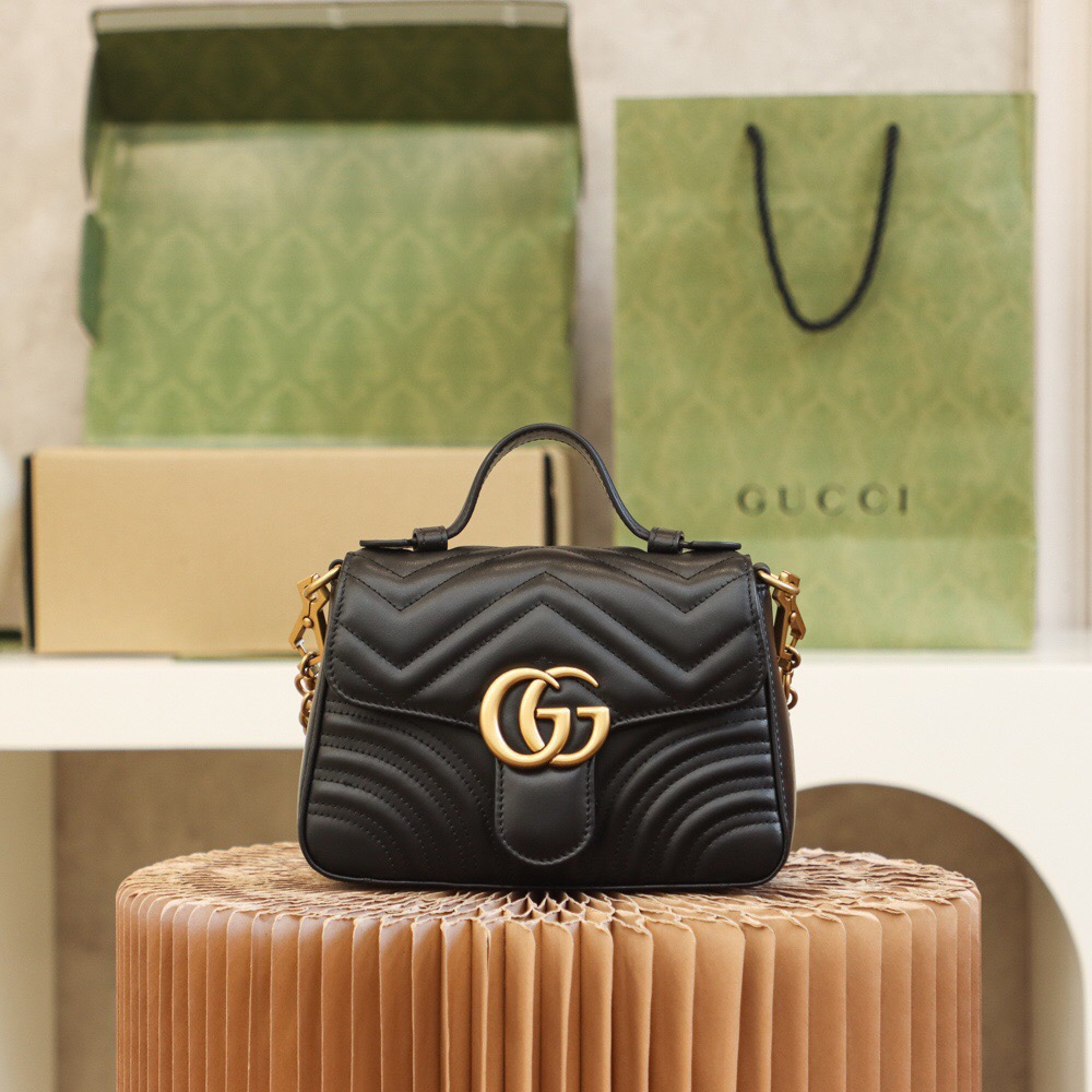 Gucci GG Marmont Top Handle Bags Women Shoulder Bags Size 21*15.5*8cm