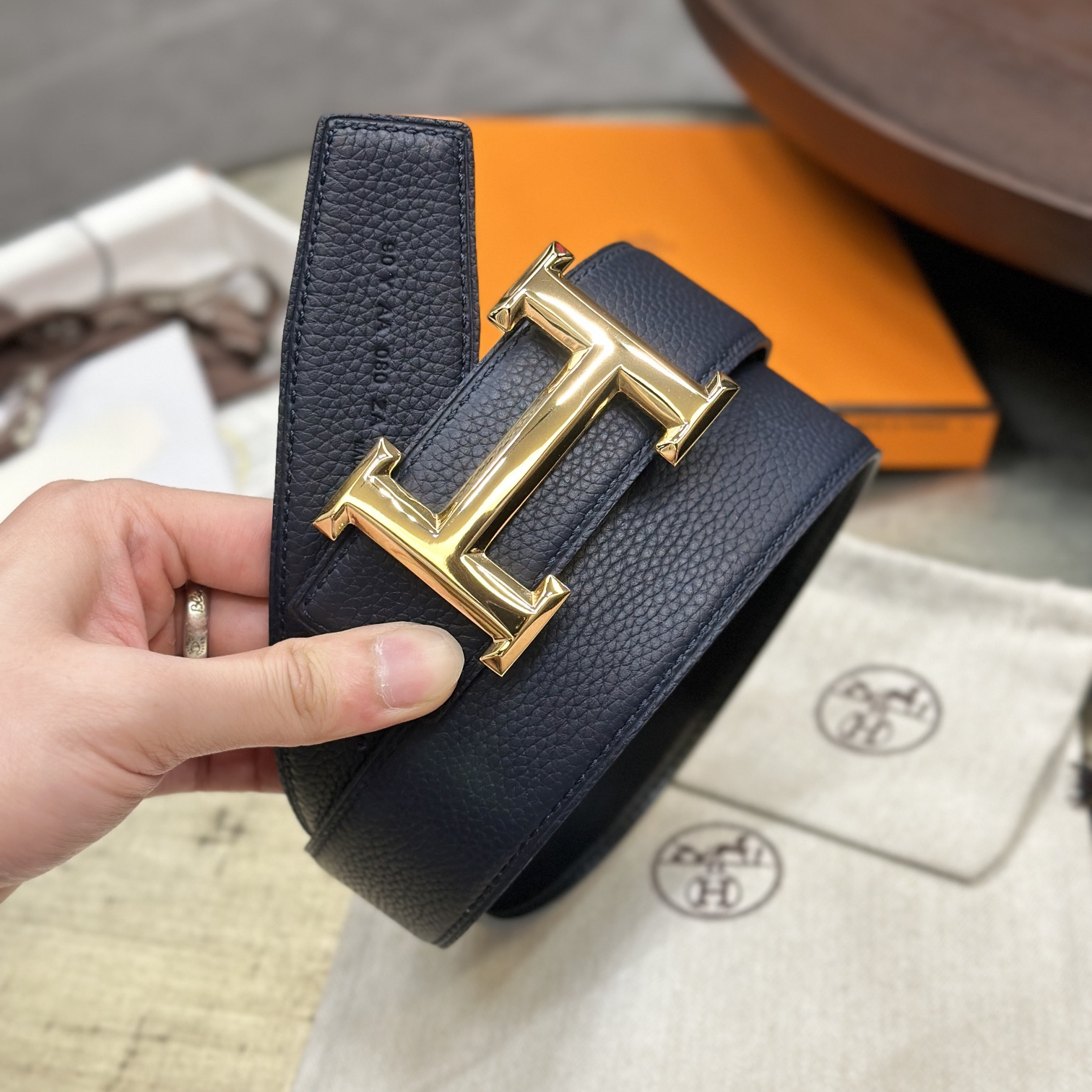 Hermes Mens Belt Width 3.8cm