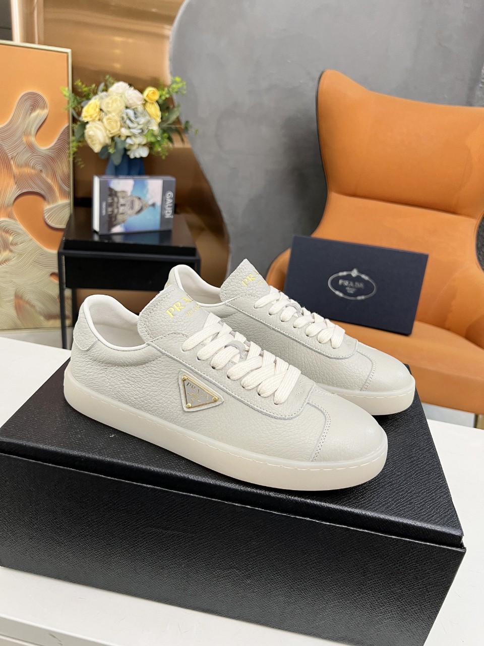 Prada Lane Deer Leather Sneakers Size 36-45
