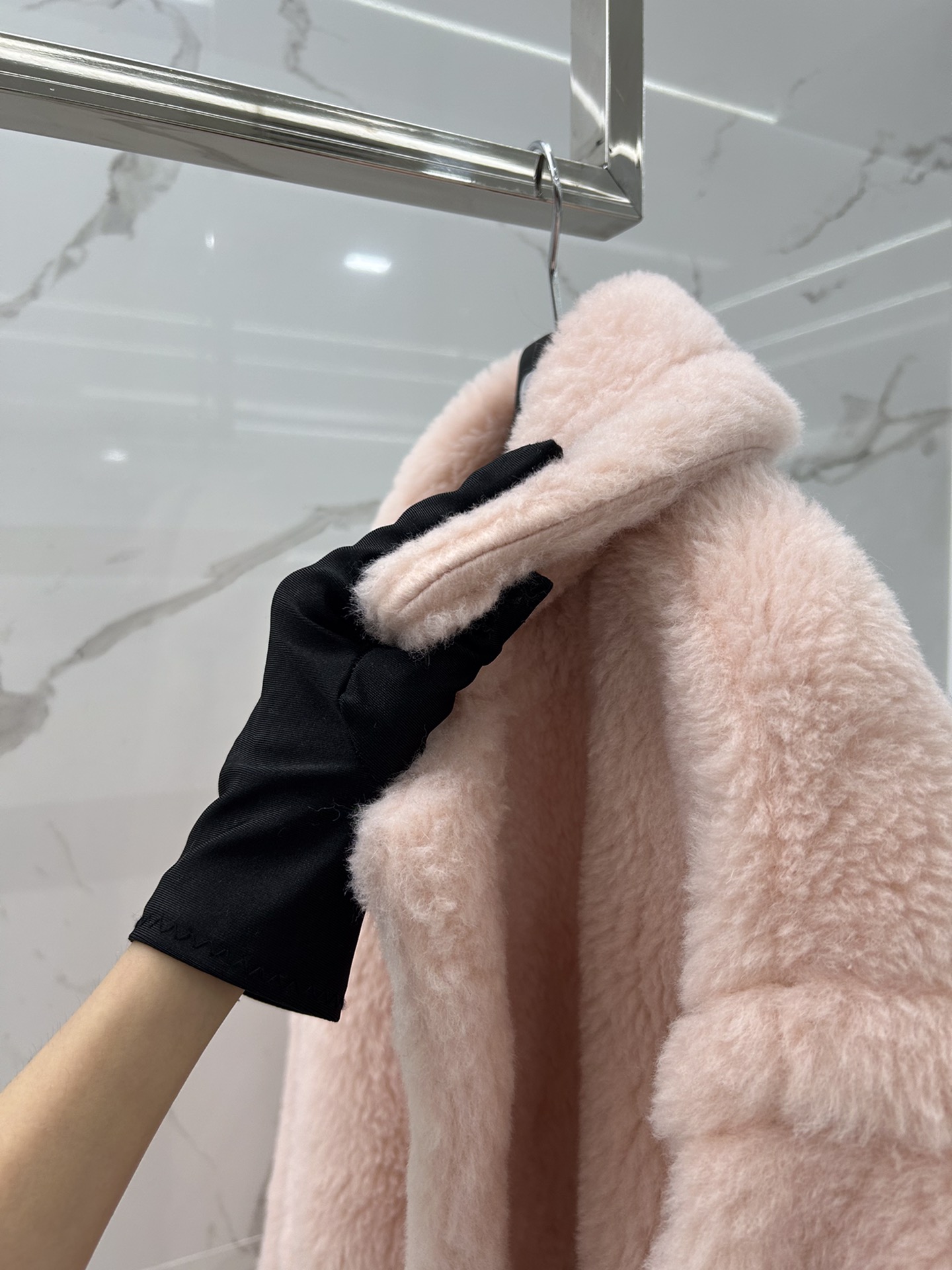 Max Mara Teddy fur long coat Size XS-M