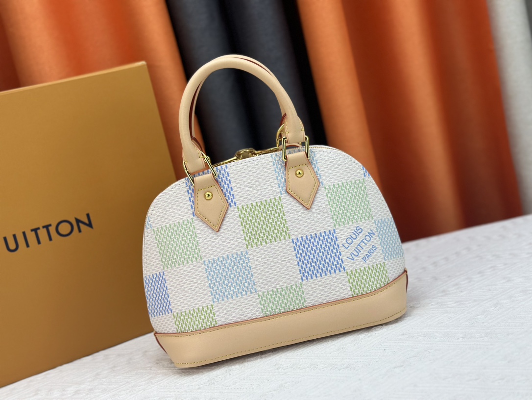 Louis Vuitton N40516 Alma BB Damierlicious Women Shoulder Bags Size 23*17*11cm