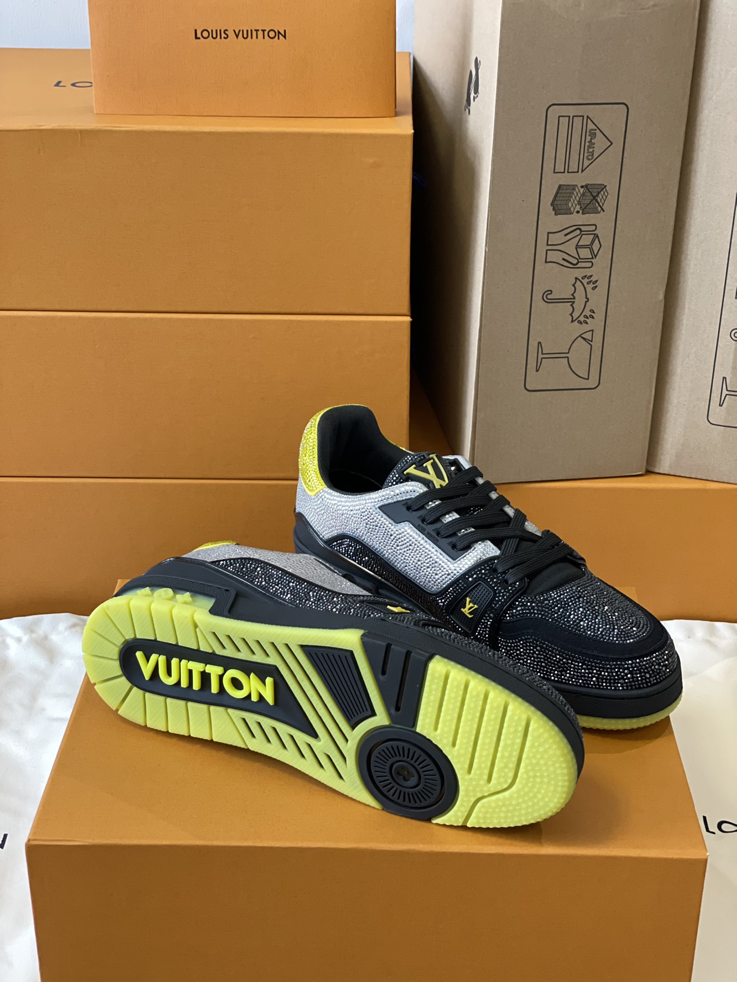 Louis Vuitton LV Trainer Diamond Sneaker Size 36-46