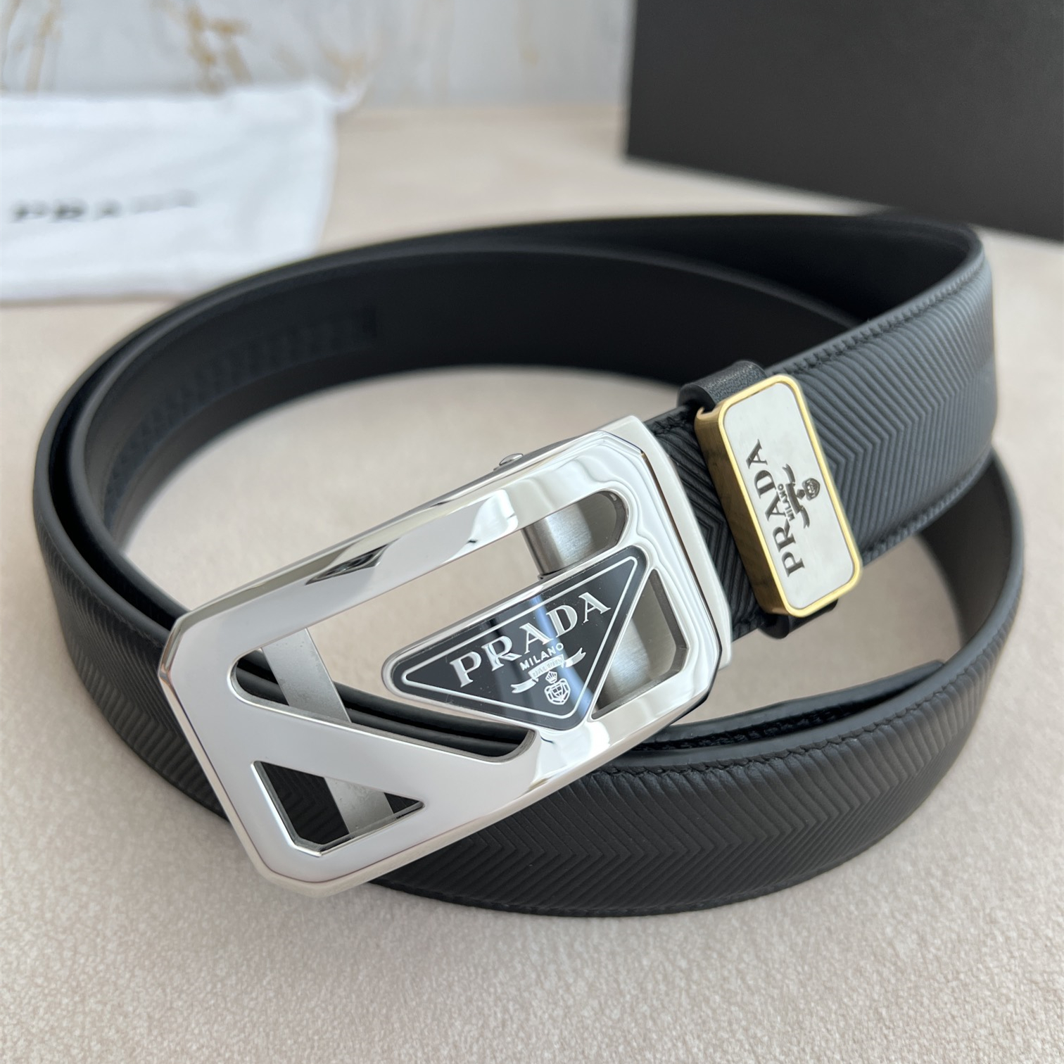 Prada Mens Belt Width 3.5cm
