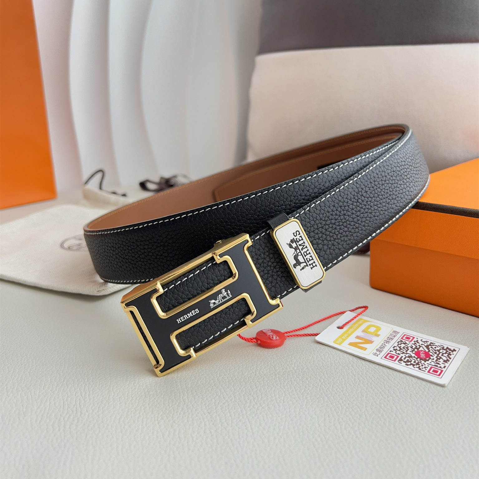 Hermes Mens Belt Width 3.5cm