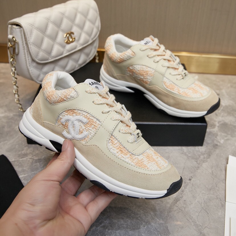 Chanel 2024 New Coton Tweed Sneaker Size 36-46