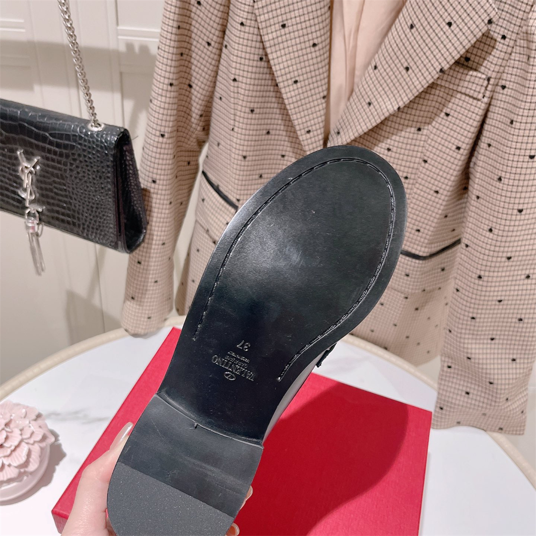 Valentino Roman Stud Brushed Calfskin Loafer Size 36-41