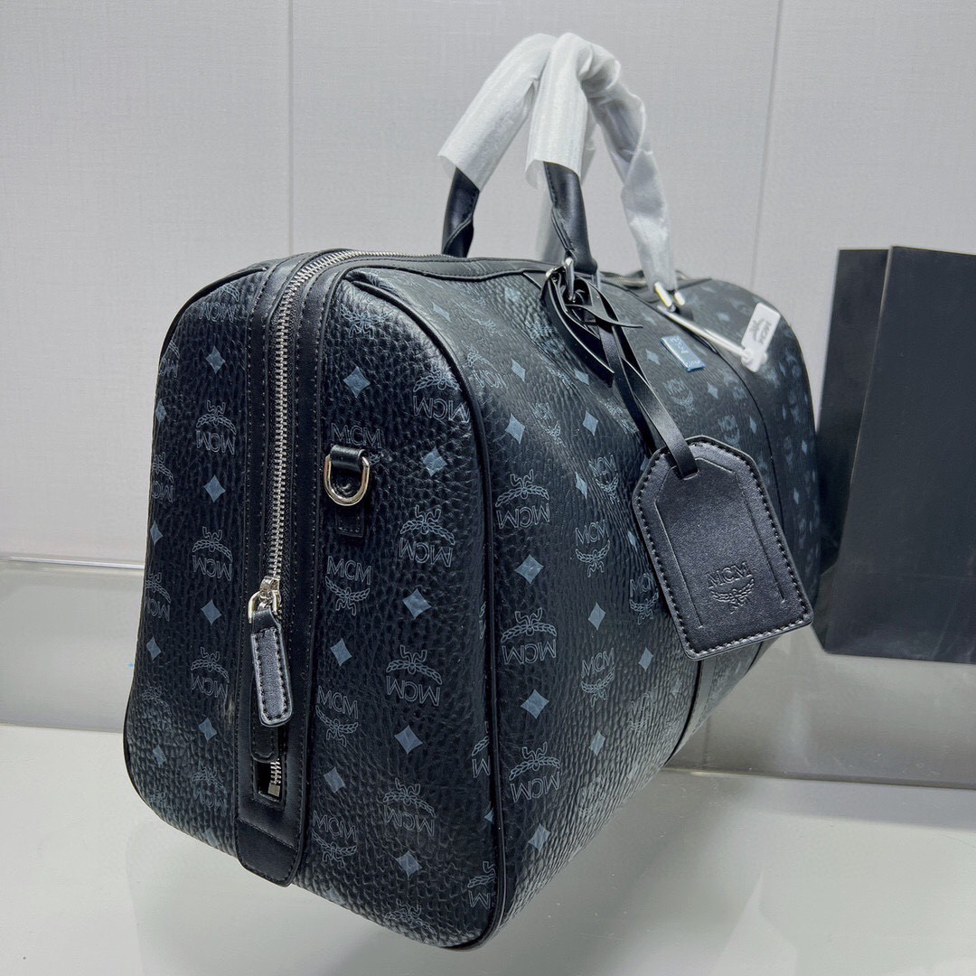 MCM Ottomar Weekender Travel Bags in Visetos Size 45cm