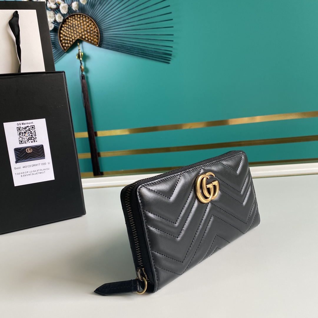 Gucci GG Marmont Women Mens Wallet Purse 19*10.5*2.5cm