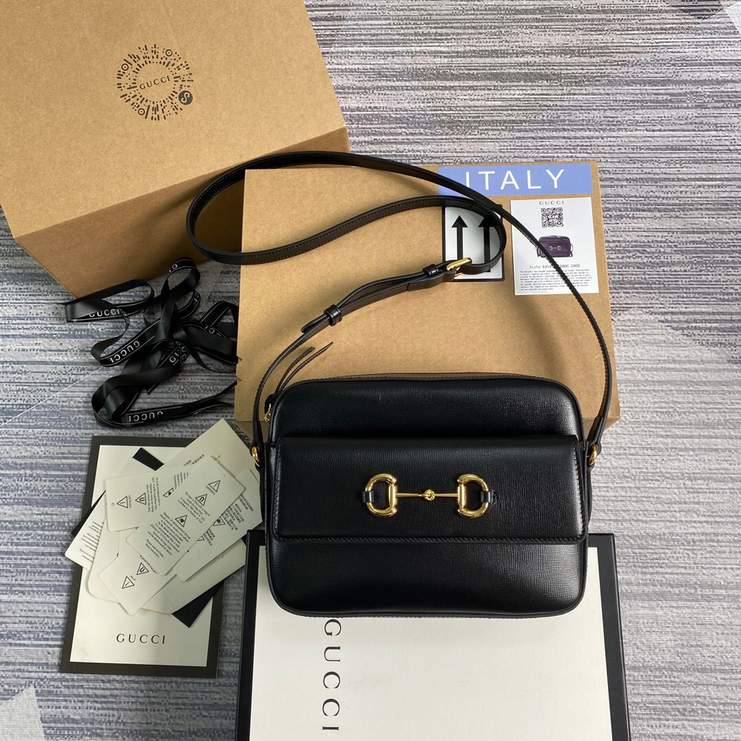 Gucci GG Horsebit 1955 Women Shoulder Bags Size 22.5*17*6.5cm