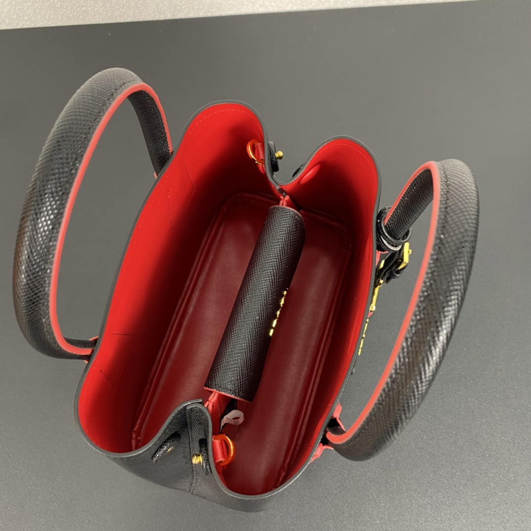 Prada 1BG443 Double Saffiano Leather Women Shoulder Bags Size 25*18.5*12.5cm