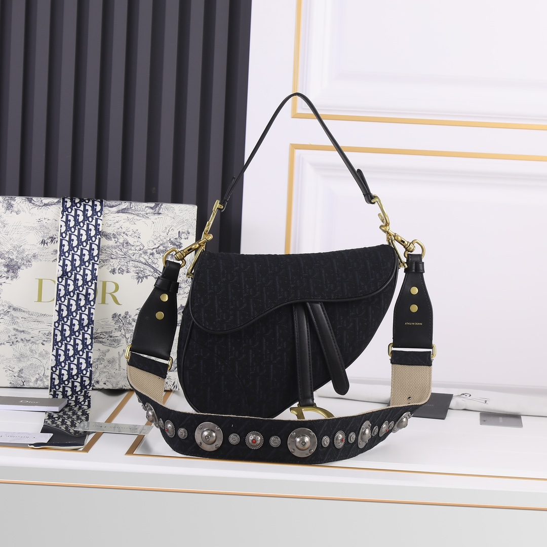 Dior Saddle Bags With Strap Women Shoulder Bags Size 25.5*20*6.5cm