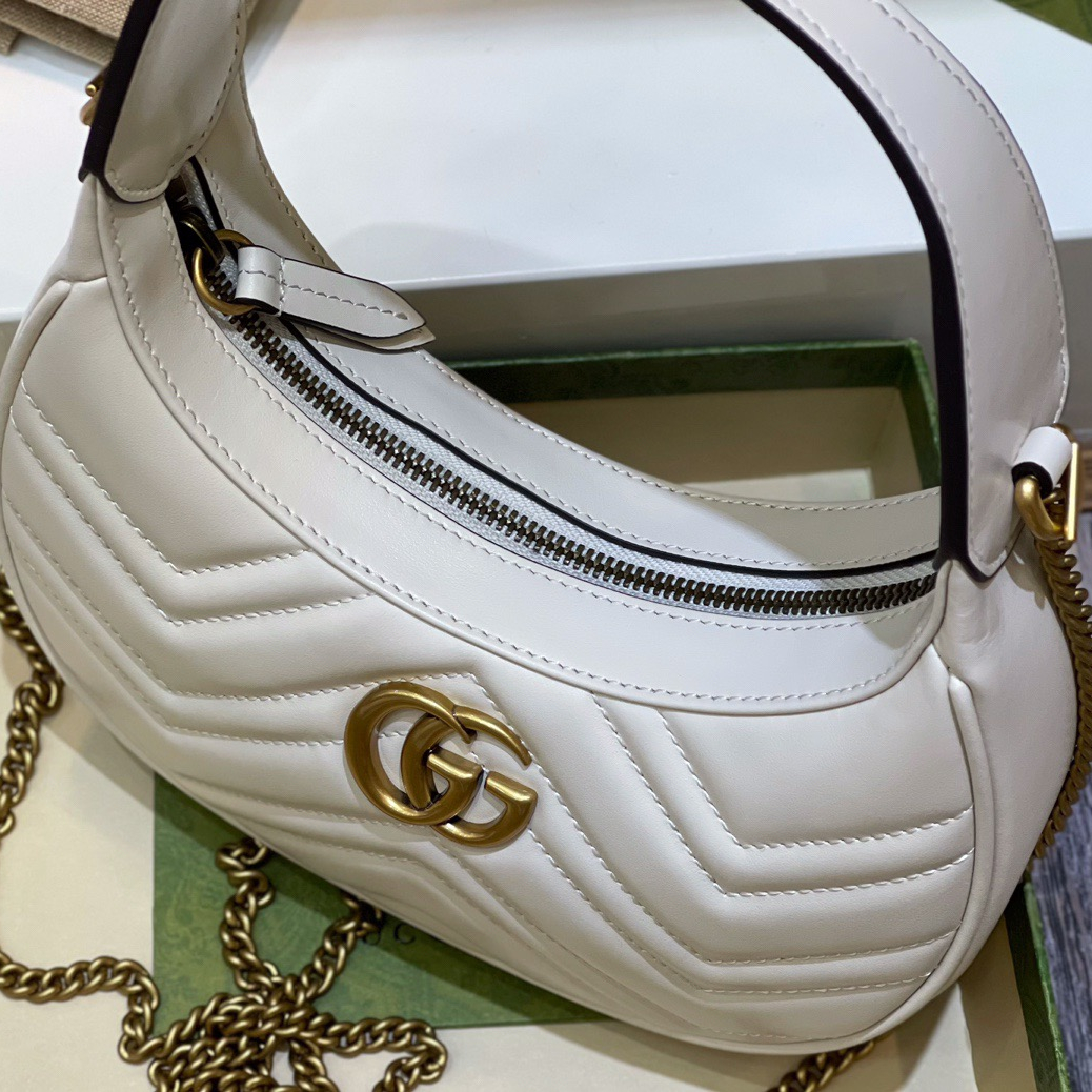 Gucci GG Marmont Half-moon-shaped Women Shoulder Bags Size 21*11*5cm