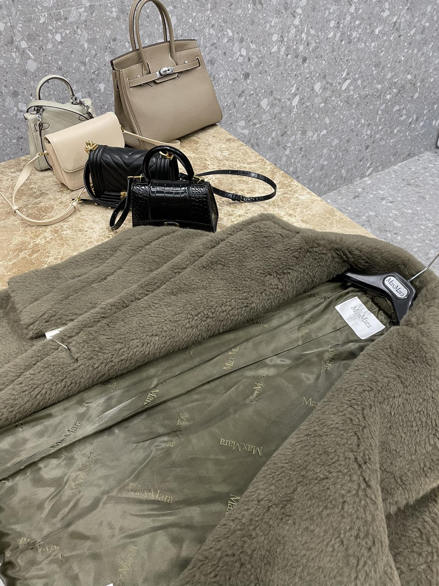 Max Mara Teddy fur long coat Size XS-M