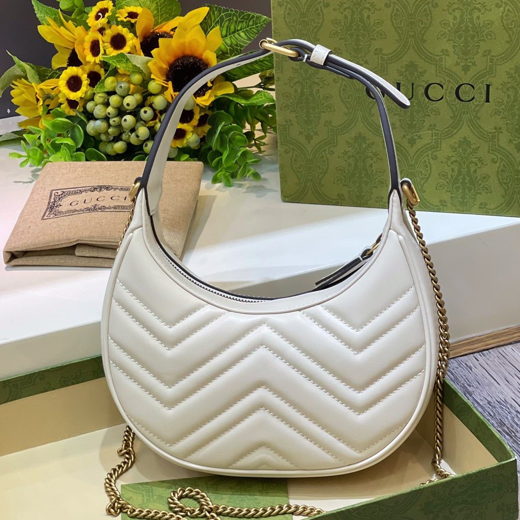 Gucci GG Marmont Half-moon-shaped Women Shoulder Bags Size 21*11*5cm