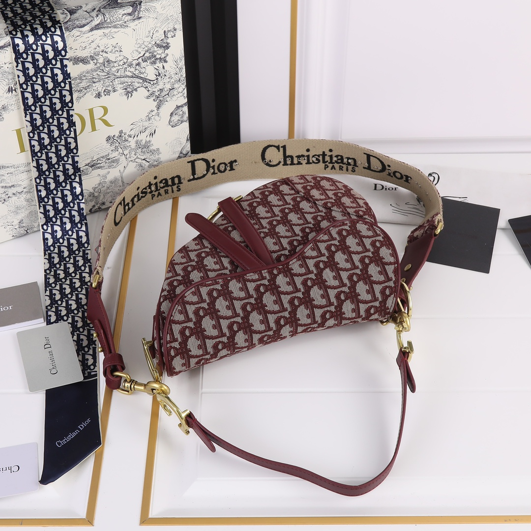 Dior Saddle Bags With Strap Women Shoulder Bags Size 25.5*20*6.5cm