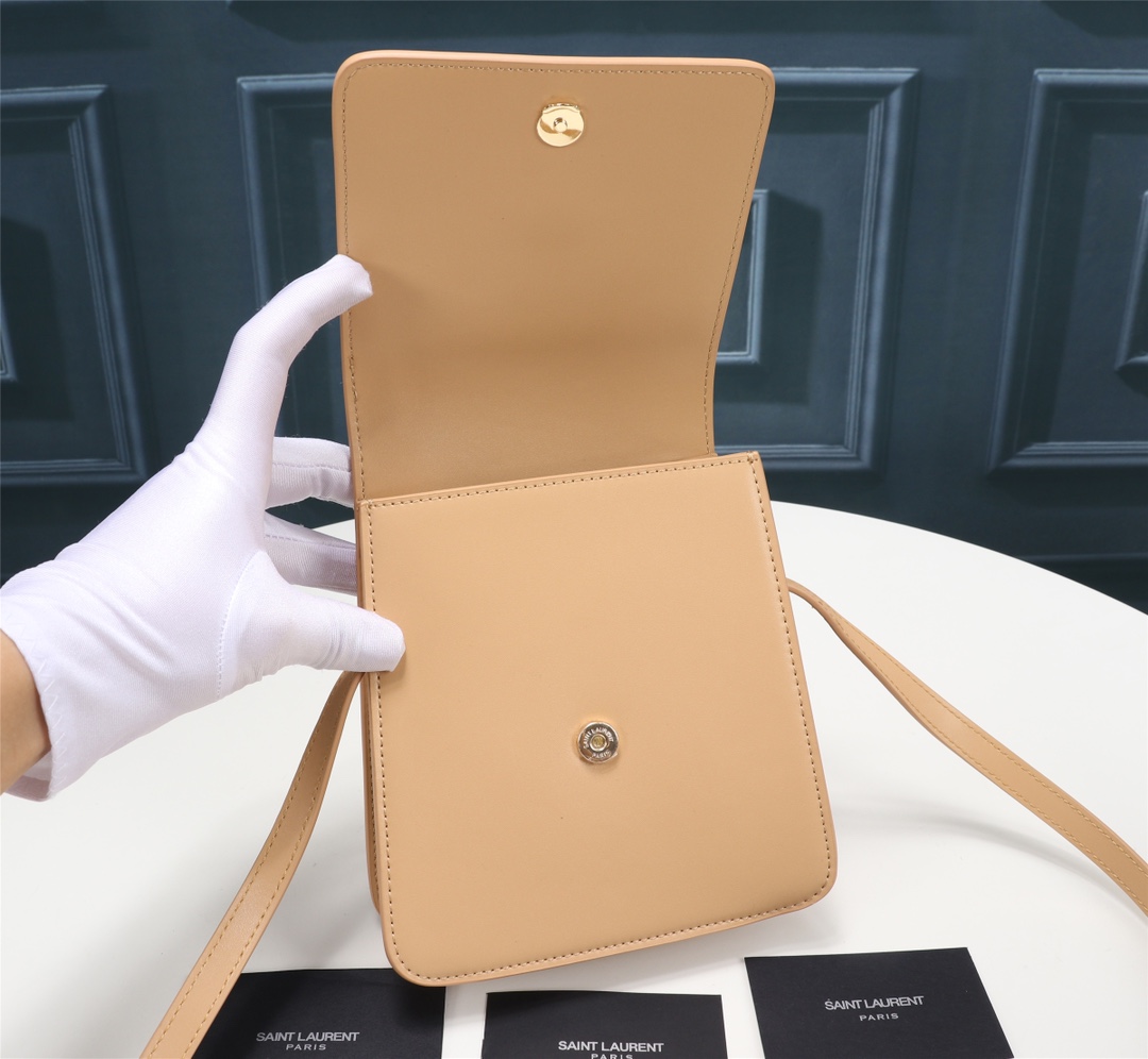 YSL Kaia Women Shoulder Bags Size 16*18*6cm