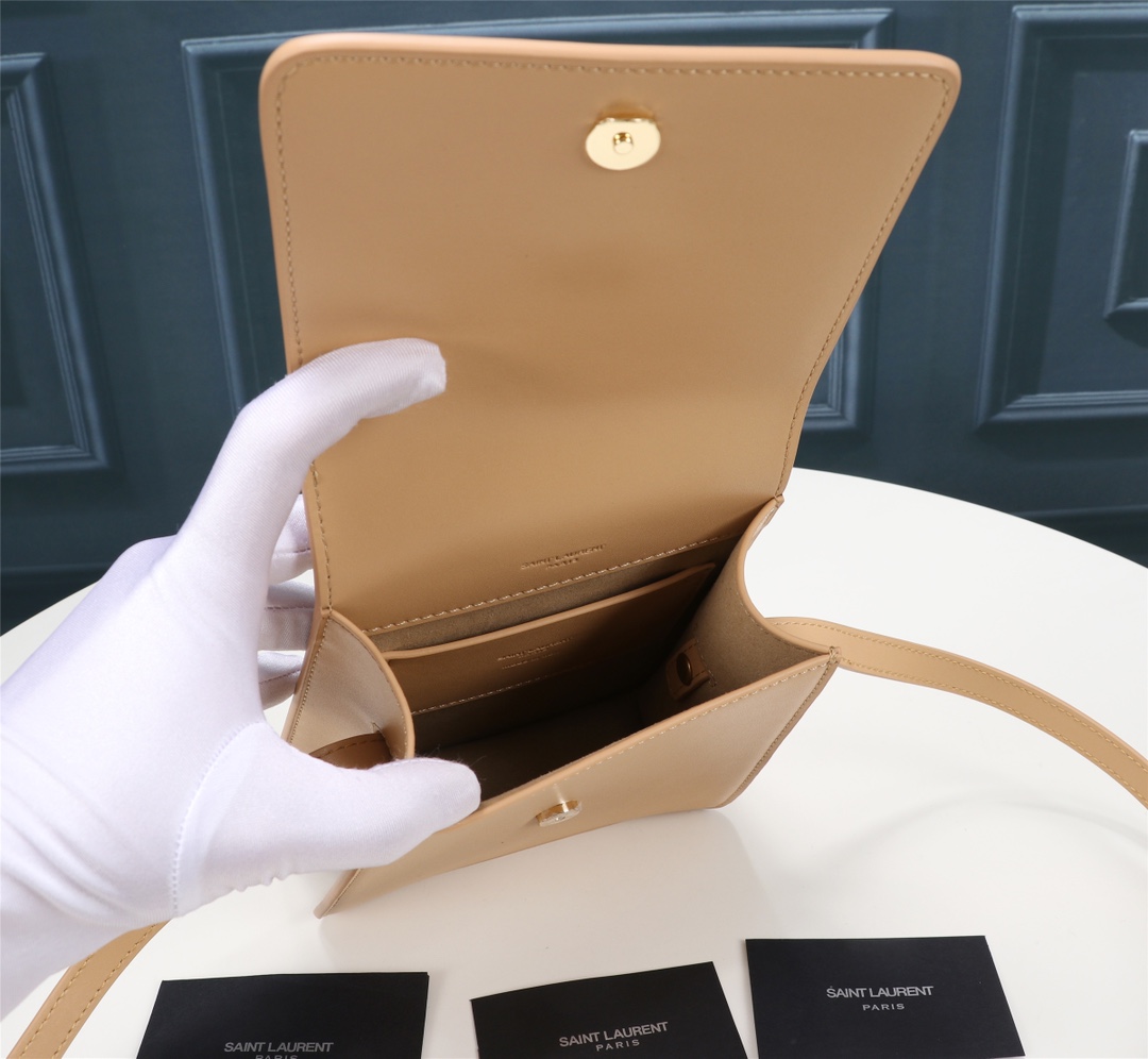 YSL Kaia Women Shoulder Bags Size 16*18*6cm