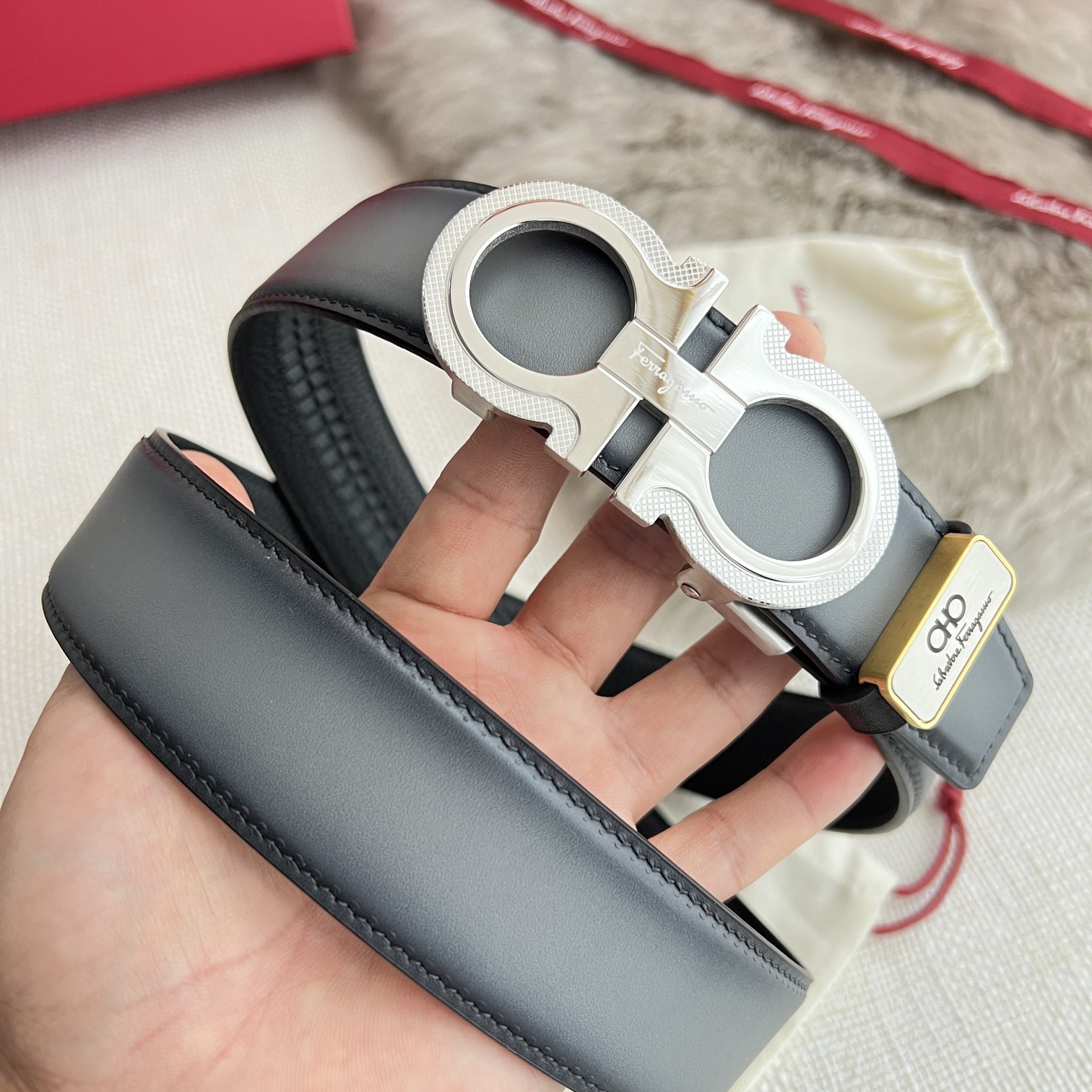 Ferragamo Mens Belt Width 3.5cm