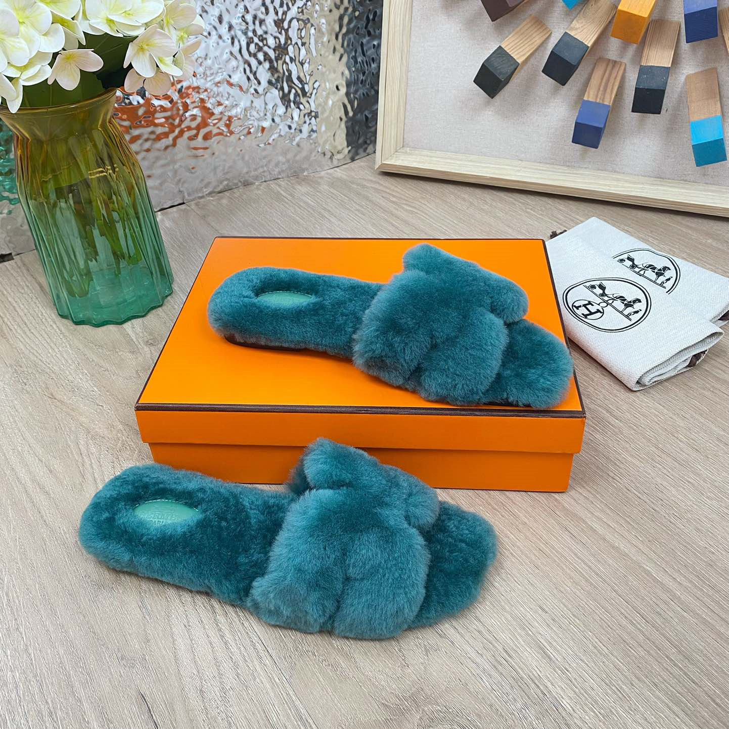 Hermes 23fw Women Winter Slippers Size 36-40