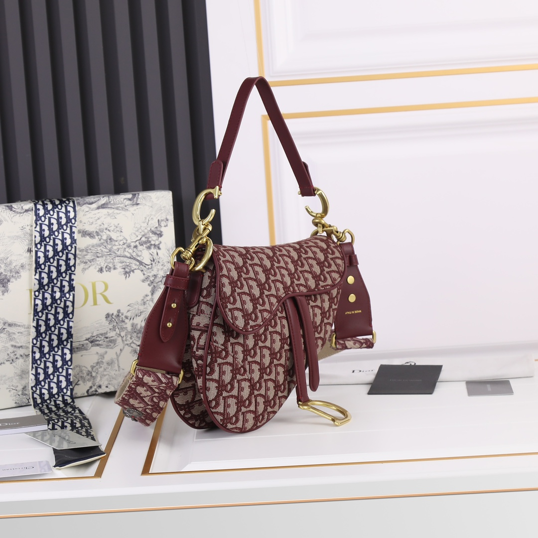 Dior Saddle Bags With Strap Women Shoulder Bags Size 25.5*20*6.5cm