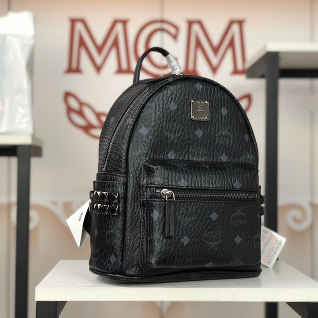 MCM Stark Side Studs Backpack in Visetos 4-Size