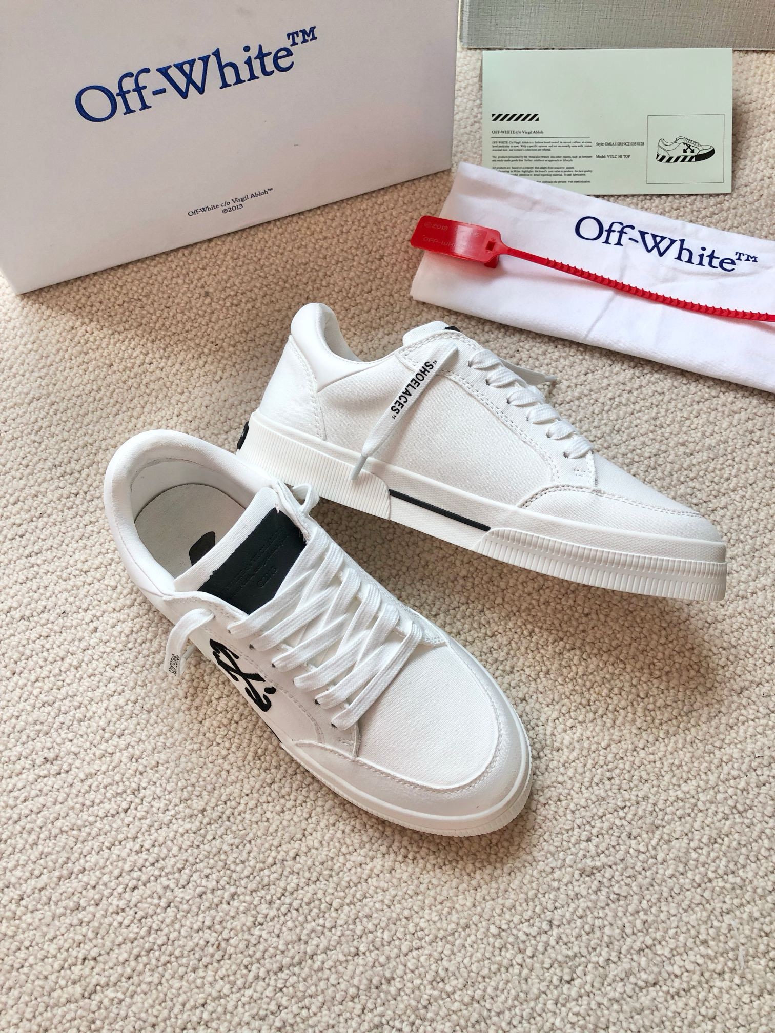 OFF White 2024ss New Low Vulcanized Sneaker Size 36-45