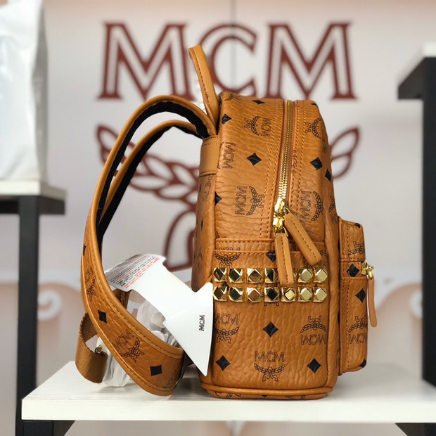 MCM Stark Side Studs Backpack in Visetos 4-Size