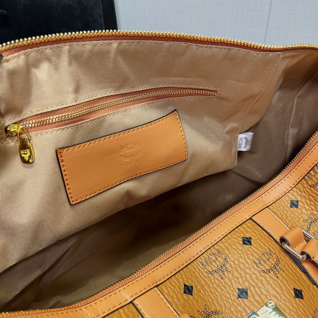 MCM Ottomar Weekender Travel Bags in Visetos Size 45cm