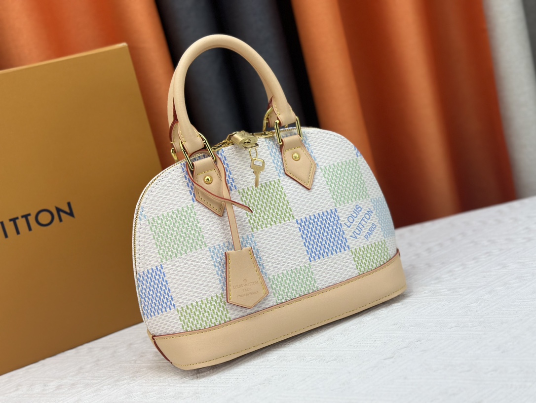 Louis Vuitton N40516 Alma BB Damierlicious Women Shoulder Bags Size 23*17*11cm
