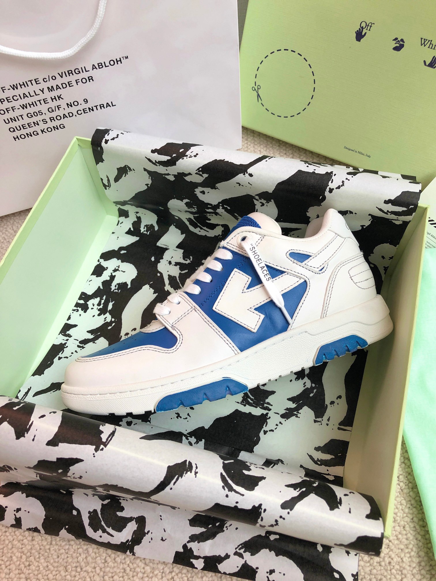 OFF White Out of Office Calf Leather Sneaker Size 36-45