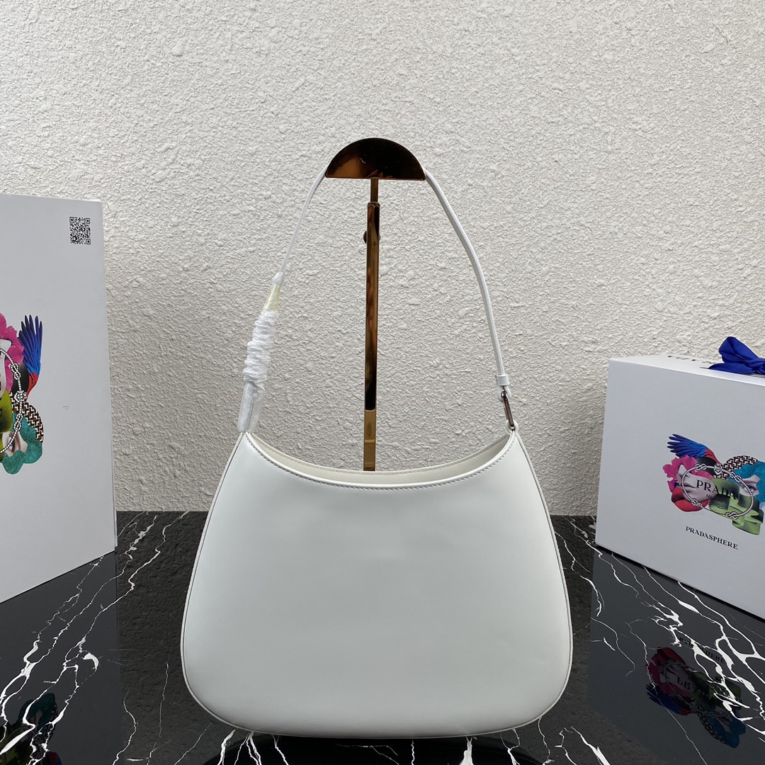 Prada 1BC499 Cleo Brushed Leather Women Shoulder Bags Size 27*22*6cm