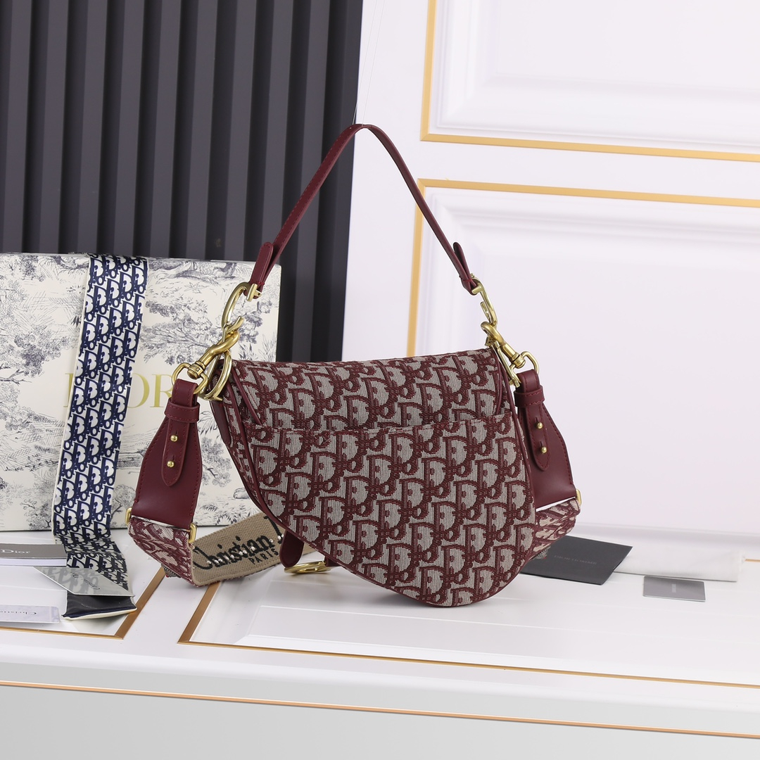 Dior Saddle Bags With Strap Women Shoulder Bags Size 25.5*20*6.5cm
